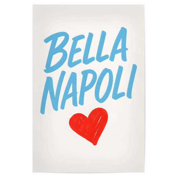 Poster "Bella Napoli Liebesgruß" artboxONE - Typografie,Reise,Liebe,Reise / Länder