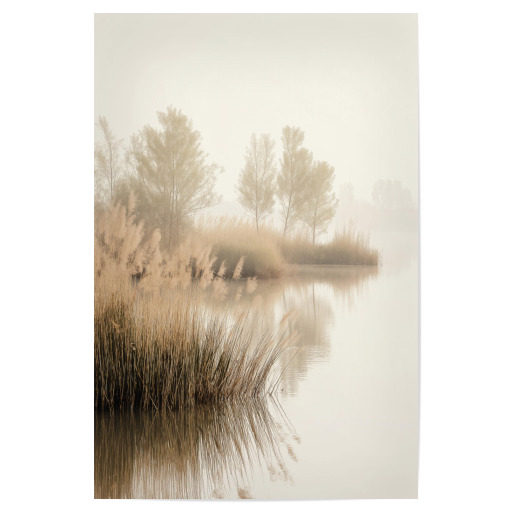 Beige Misty Lake