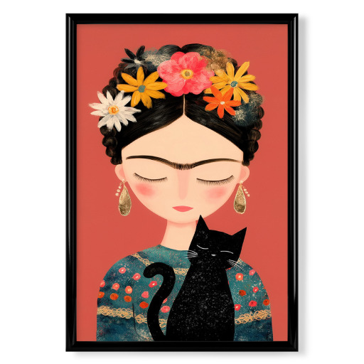 Kleine Frida mit Katze