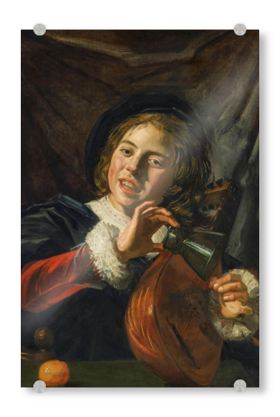 Acrylglasbild "Junge mit einer Laute" artboxONE - Menschen,Für Mama,Für Papa