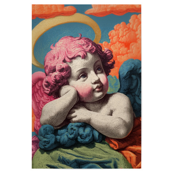 Poster "Himmliche Wolken mit Engel" artboxONE - Für Kinder,Menschen,Liebe