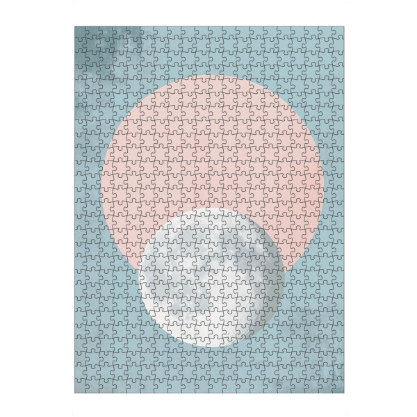 Puzzle Ravensburger "Pastel Mond im Kreis" artboxONE - Natur,Geometrie,Galaxy