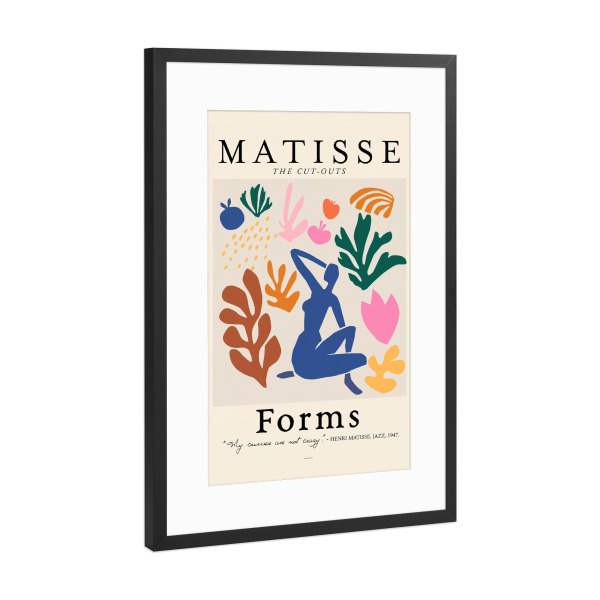 Poster mit Rahmen Schwarz (Metallic) "Henri Matisse AK" artboxONE - Abstrakt