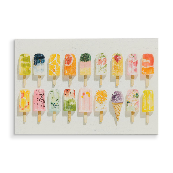 Holzbild "Fruchtige Eis Freude" artboxONE - Natur,Abstrakt,Essen & Trinken / Obst & Gemüse