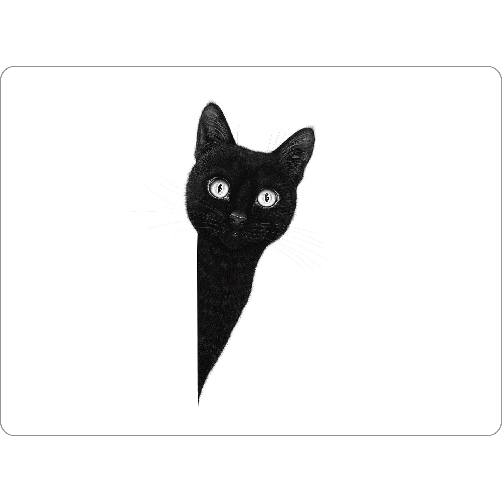 Tischset "Neugierige schwarze Katze" artboxONE - Für Kinder,Tiere,Für Mama,Halloween,Lustig
