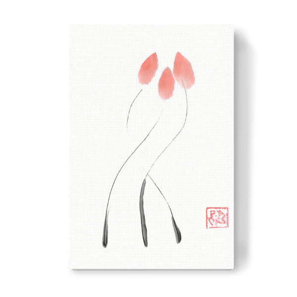 Leinwandbild "Tulpe Minimal" artboxONE - Floral,Reise / Asien - Tulip,Sumie,Japan