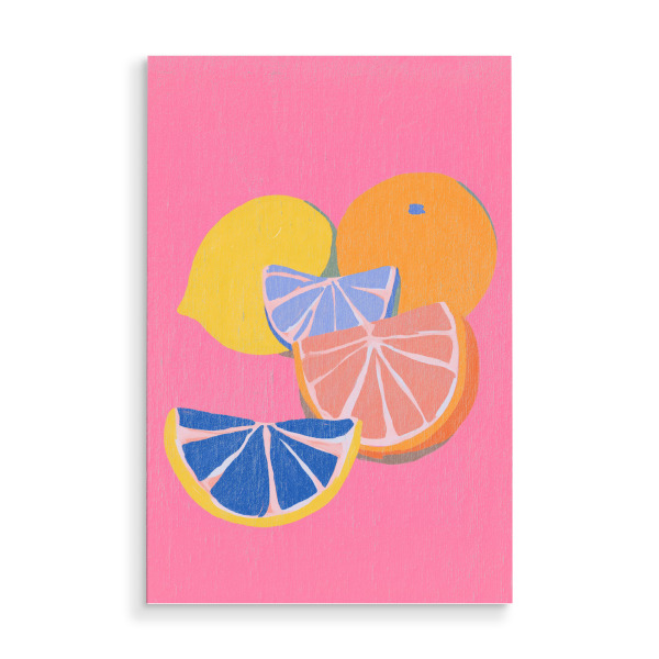 Holzbild "Pinke Zitrusfreude" artboxONE - Natur,Essen & Trinken / Obst & Gemüse