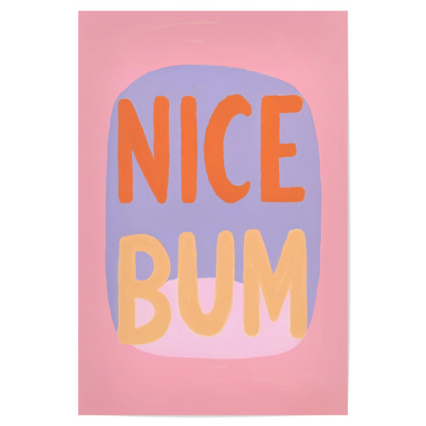 Poster 30x20 cm "Nice Bum Vibes" artboxONE - Typografie,Menschen,Lustig