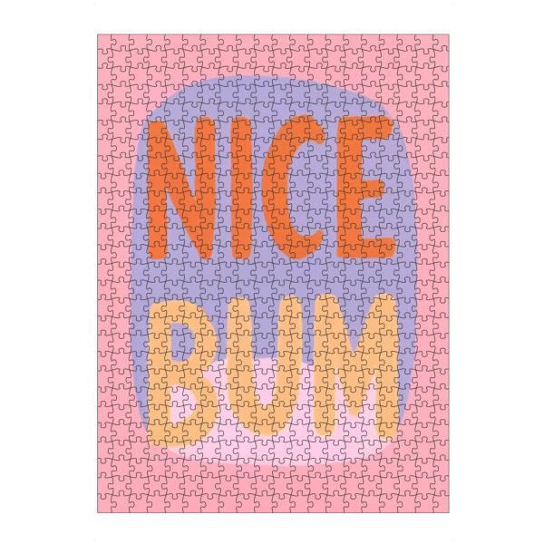 Puzzle Ravensburger "Nice Bum Vibes" artboxONE - Typografie,Menschen,Lustig