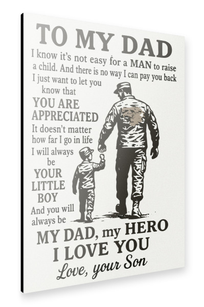 Alu-Dibond "To my dad" 30x20 cm artboxONE