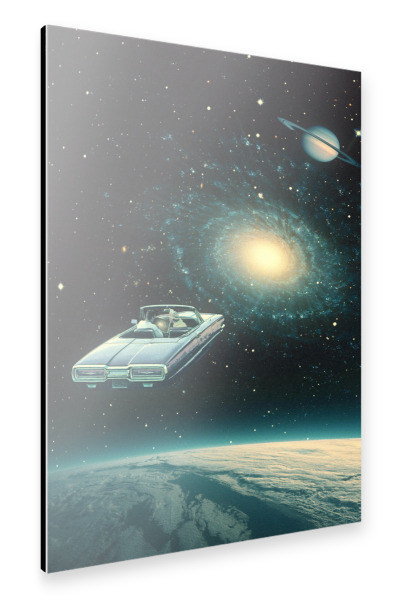 Alu-Dibond "Durch den Kosmos fahren" 75x50 cm artboxONE