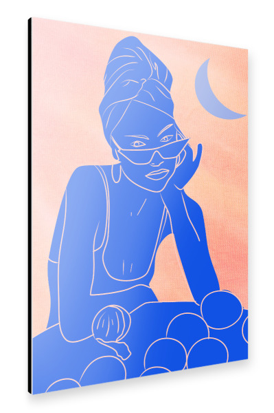 Alu-Dibond "Late Night Thoughts Under the Moon" 75x50 cm artboxONE