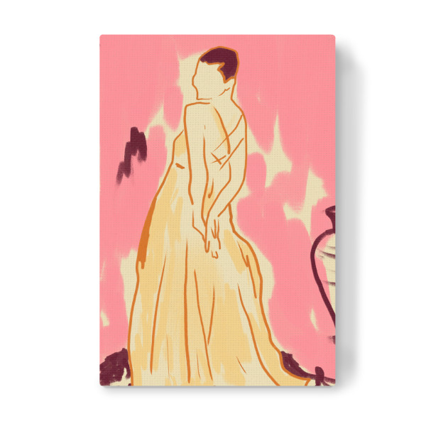 Leinwandbild "Pink Room Art" artboxONE - Abstrakt,Menschen