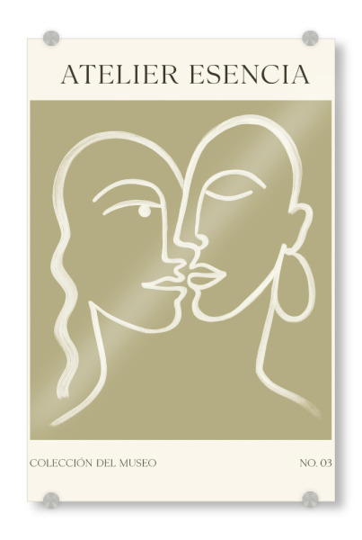 Acrylglasbild "Atelier Essential (one)" artboxONE - Abstrakt,Menschen,Für Mama