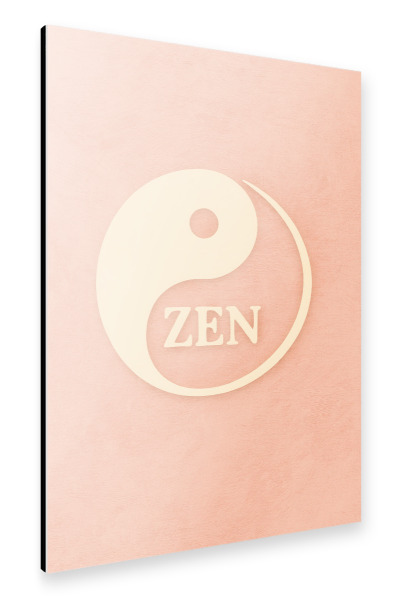 Alu-Dibond "Ying Yang Zen (pastel Rosa)" 30x20 cm artboxONE