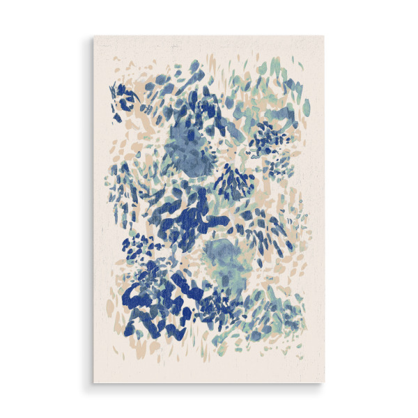 Holzbild "Danushka - Coral Garden" artboxONE - Floral,Abstrakt - Aquarell,Maritim,Wasserfarbe,Gemälde,Kunst,Abstrakt,Modern,Pinsel