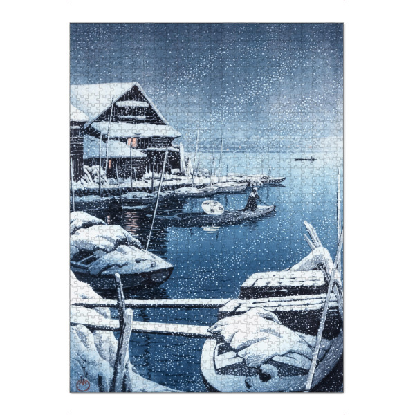 Puzzle Ravensburger "Schnee in Mukojima" artboxONE - Reise,Architektur,Reise / Asien