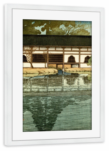 Poster mit Rahmen weiß "Teil des Byodo-in-Tempels in Uji" artboxONE - Architektur,Reise / Asien,Städte / Tokio