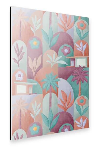 Alu-Dibond "Mid Mod In Palm Springs Sundown" 75x50 cm artboxONE