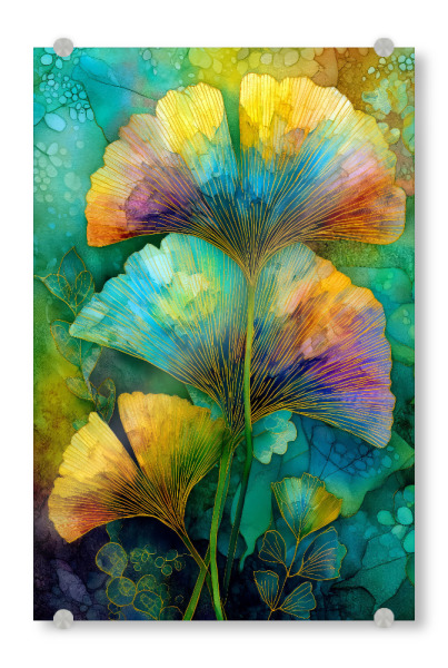 Acrylglasbild "Ginkgo Biloba AA" artboxONE - Natur - Biloba,Baum,Wald,Blätter,Natur,Ginkgo biloba,Ginkgo