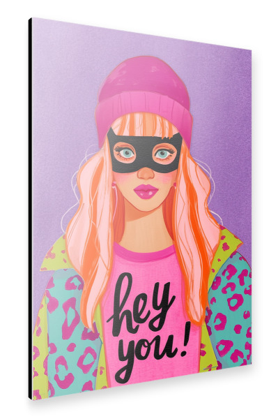 Alu-Dibond "Hey You, Fashionista!" 30x20 cm artboxONE