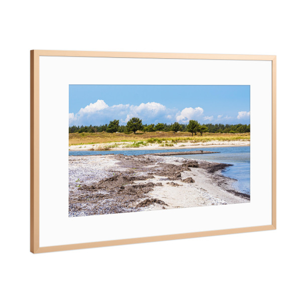 Poster mit Rahmen Kupfer "Ostseeküste nahe Prerow" artboxONE - Natur,Reise,Reise / Strand und Meer