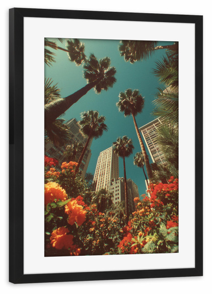 Poster mit Rahmen schwarz "Vintage California Love" artboxONE - Natur,Architektur,Reise / Länder
