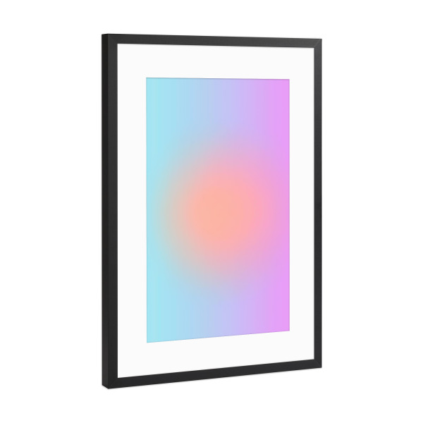 Poster mit Rahmen Schwarz (Metallic) "Magische Aura" artboxONE - Natur,Abstrakt