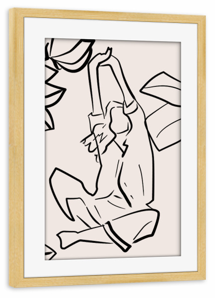 Poster mit Rahmen kiefer "Morgenstreck" artboxONE - Abstrakt