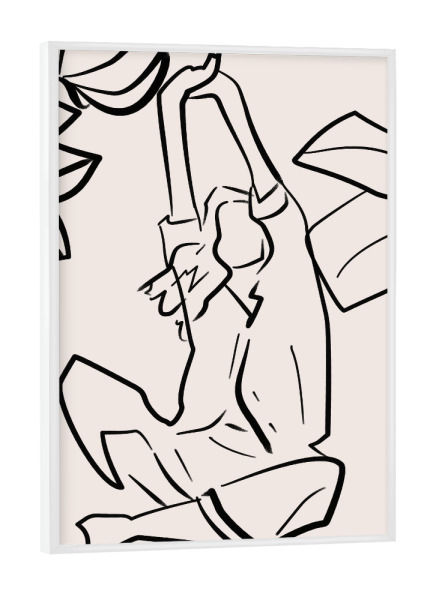 Poster mit weißem Rahmen "Morgenstreck" artboxONE - Abstrakt