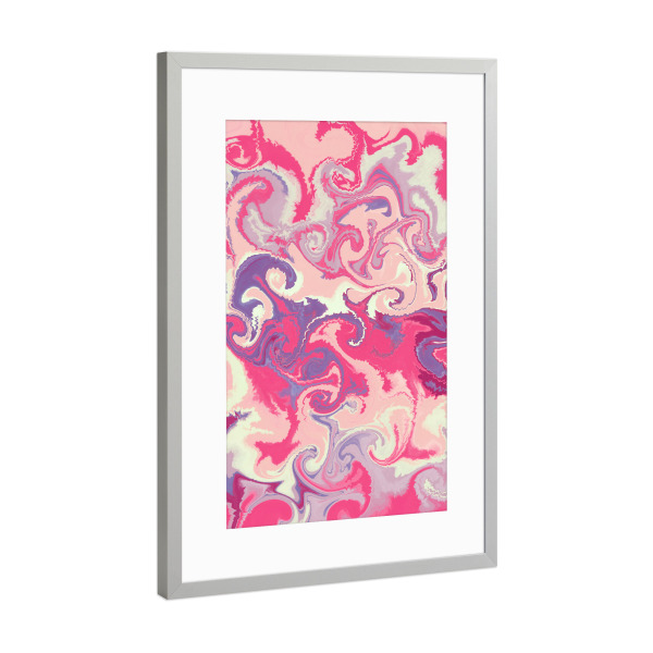 Poster mit Rahmen Silber "Träume schmelzen" artboxONE - Abstrakt