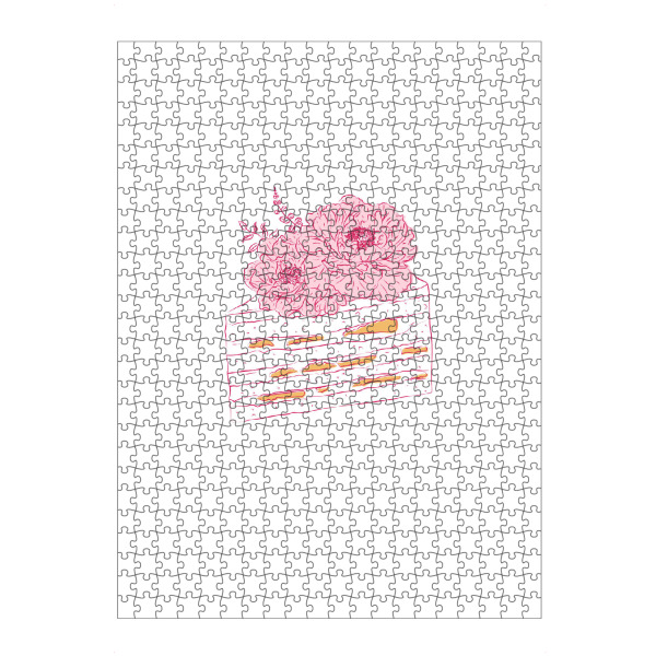 Puzzle Ravensburger "Kuchenstück florale Illustration" artboxONE - Floral,Essen & Trinken