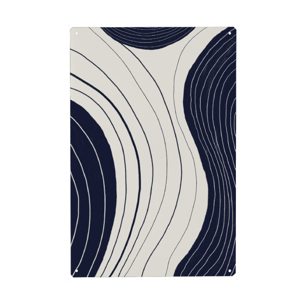 Holzbild "Danushka - River Land" artboxONE - Abstrakt - Abstrakt,Modern,Linien,Line-art,Form