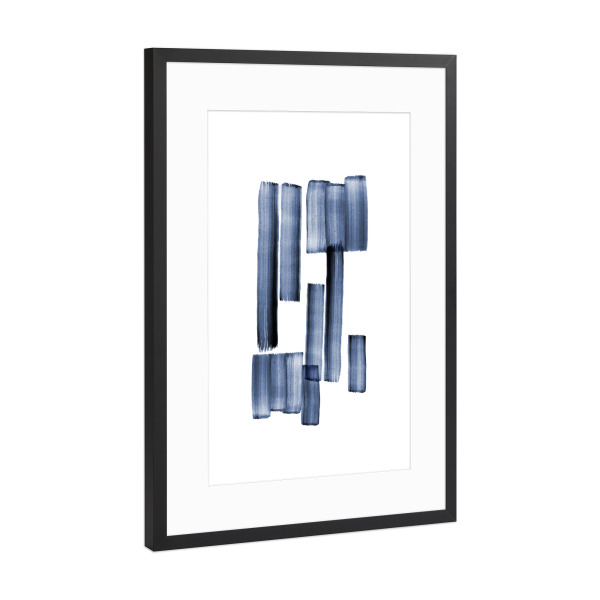 Poster mit Rahmen Schwarz (Metallic) "Danushka - Mediation Strokes" artboxONE - Abstrakt - Abstrakt,Strich,Modern,Pinsel,Hygge,Skandi,Minimalismus