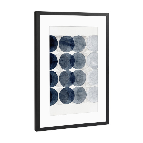 Poster mit Rahmen Schwarz (Metallic) "Danushka - Overlapping C" artboxONE - Abstrakt,Geometrie