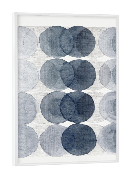 Poster mit weißem Rahmen "Danushka - Overlapping A" artboxONE - Abstrakt,Geometrie - Kreis,Geometrisch,Grafisch,Kunst,Form