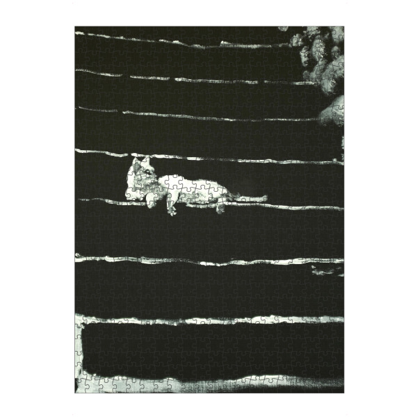 Puzzle Ravensburger "Katze auf Treppen" artboxONE - Tiere - Katze,Sumie,Treppe,Japan - Bild katze