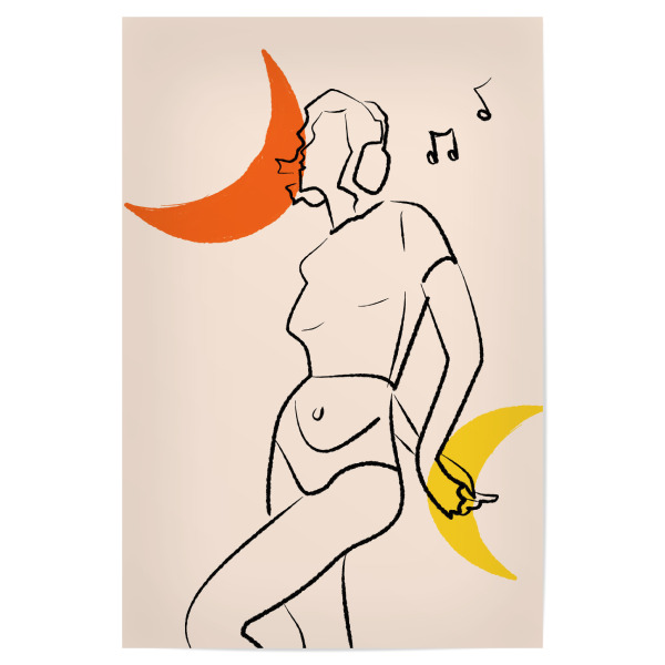 Poster "In Musik verloren" artboxONE - Abstrakt,Menschen