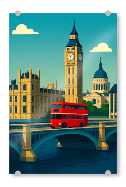 Acrylglasbild "London Cityscape Charme" artboxONE - Städte / London,Reise,Architektur