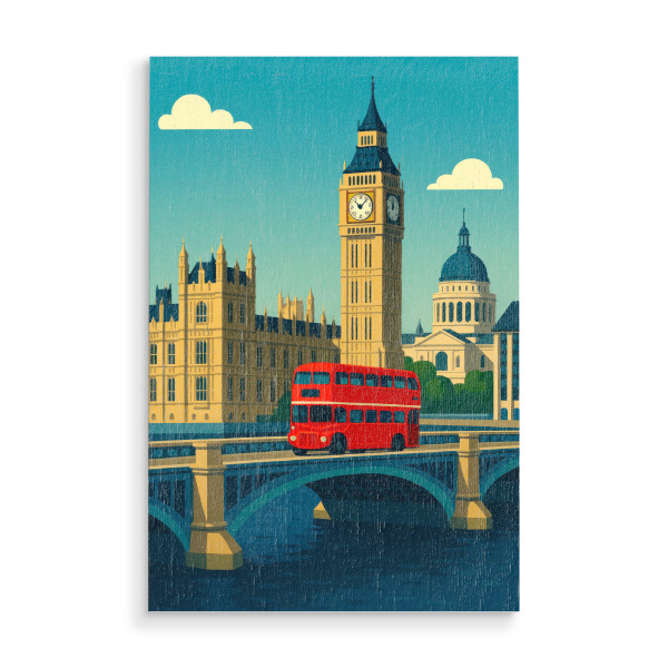 Holzbild "London Cityscape Charme" artboxONE - Städte / London,Reise,Architektur