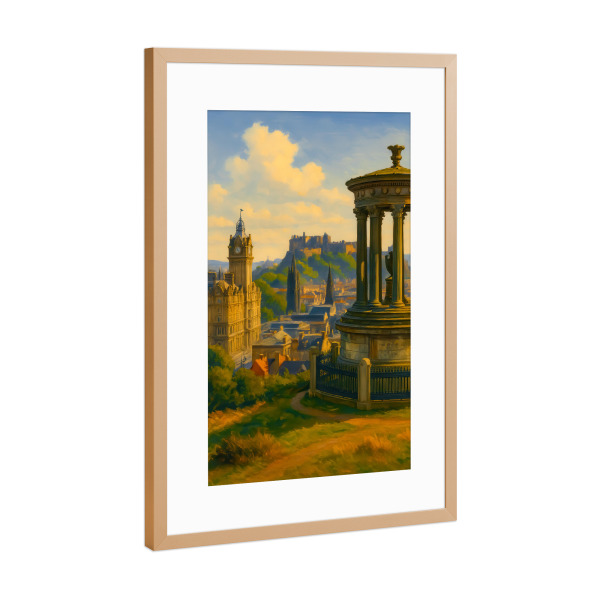 Poster mit Rahmen Kupfer "Edinburgh City View" artboxONE - Städte,Reise,Architektur,Städte / Weitere