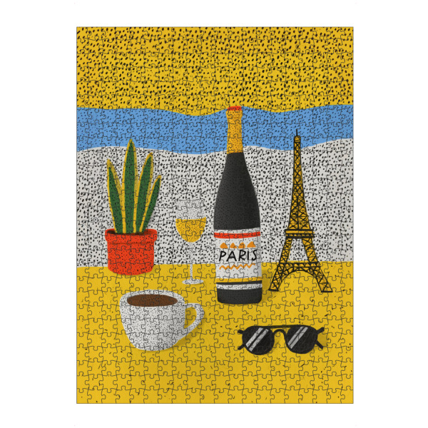 Puzzle Ravensburger "Paris, Tisch der Freude" artboxONE - Typografie,Essen & Trinken,Städte / Paris