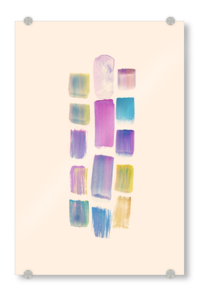 Acrylglasbild "Danushka - Just Cheerful" artboxONE - Abstrakt - Maximalism,Colourful,Dopamine,Bunt,Farbenfroh,Strich,Pinsel
