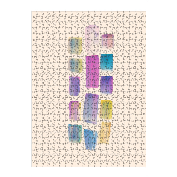 Puzzle Ravensburger "Danushka - Just Cheerful" artboxONE - Abstrakt - Maximalism,Colourful,Dopamine,Bunt,Farbenfroh,Strich,Pinsel - Bild maximalism