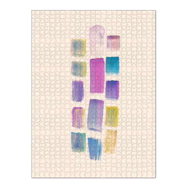 Puzzle Ravensburger "Danushka - Just Cheerful" artboxONE - Abstrakt - Maximalism,Colourful,Dopamine,Bunt,Farbenfroh,Strich,Pinsel - Bild maximalism