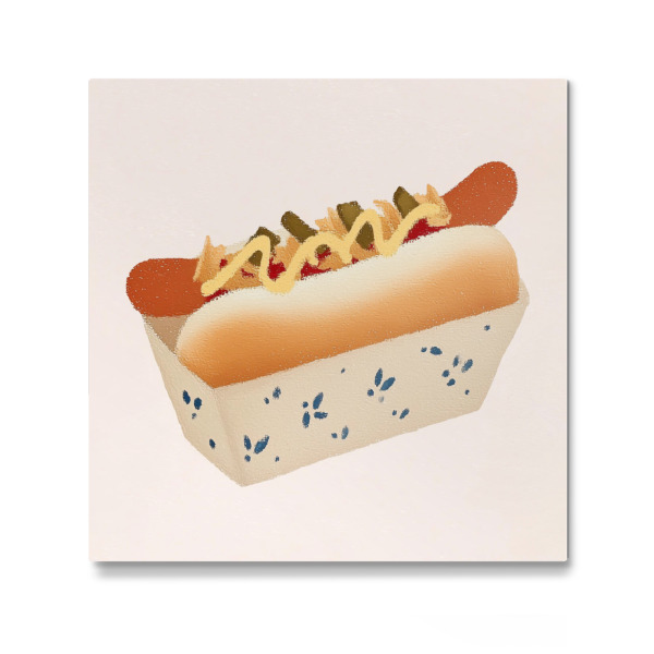 Galerie-Print "Hotdog Snack" 30x30 cm artboxONE