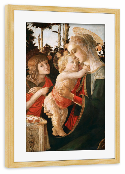 Poster mit Rahmen kiefer "Madonna und Kind" artboxONE - Menschen,Für Mama,Für Papa