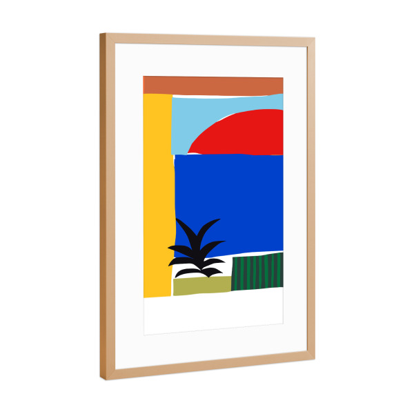 Poster mit Rahmen Kupfer "Abstract Horizon" artboxONE - Abstrakt - Resumo,Matisse,Colorido,Arte moderna,Paisagem,Recortar