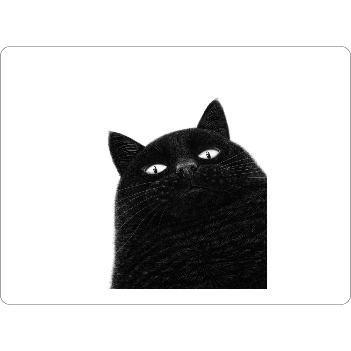 Tischset "Schwarzer Katzenbeobachter" artboxONE - Für Kinder,Tiere,Für Mama,Halloween,Lustig