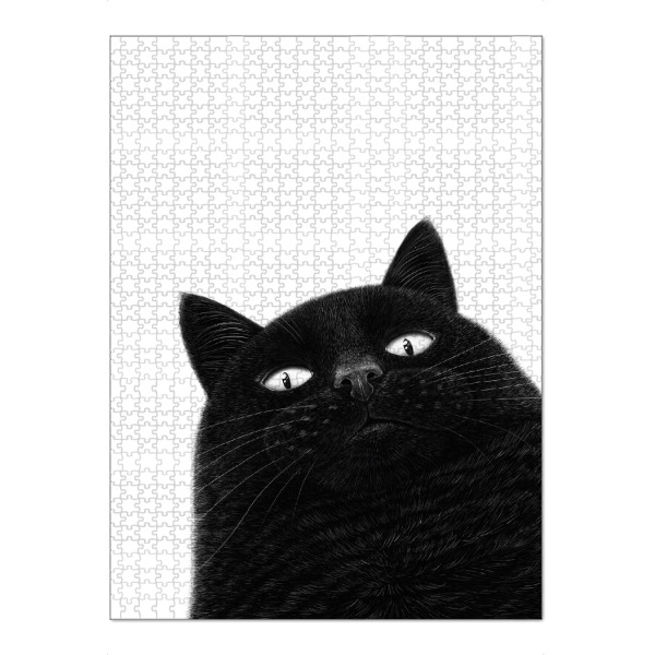 Puzzle Ravensburger "Schwarzer Katzenbeobachter" artboxONE - Für Kinder,Tiere,Für Mama,Halloween,Lustig